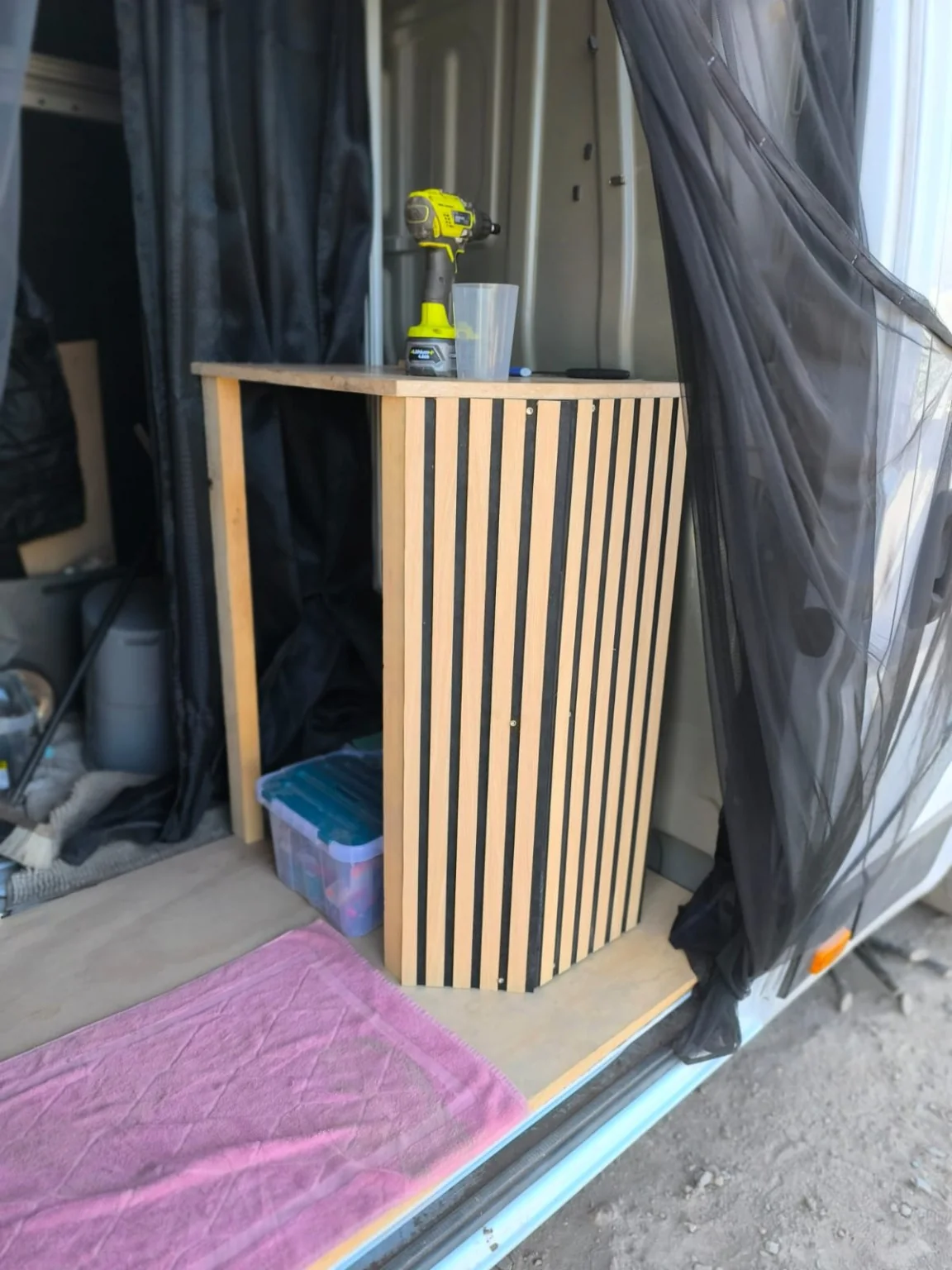 Van storage cabinet